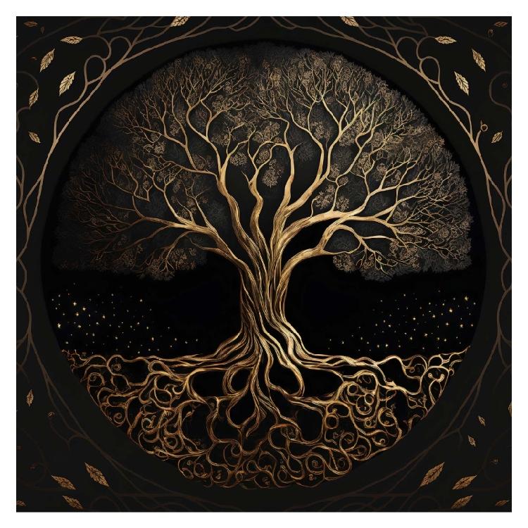 Алтарная скатерть Гобелен Древо Жизни Скатерть Ритуальная Духовная Ткань для Стола Таро