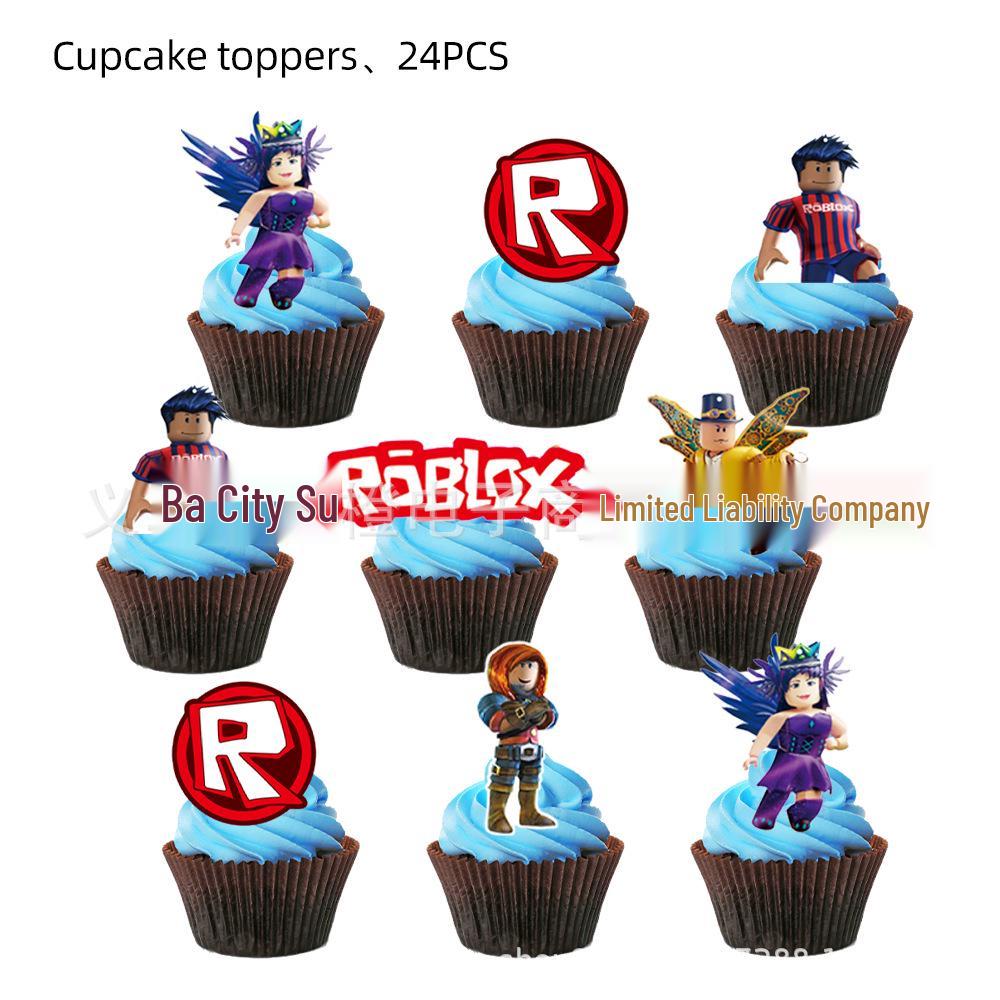 Товары для вечеринки Roblox: Украшения для игры в виртуальном мире - Тарелки, Чашки, Шляпы, Салфетки, Баннер