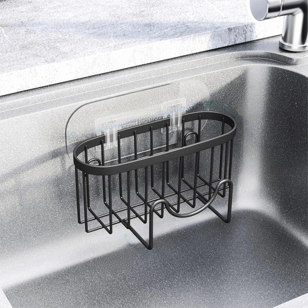 Rustproof Sponge Drainer Rack Suction Cups Kitchen Sink Organizer Sink Sponge Stand Bathroom Sink