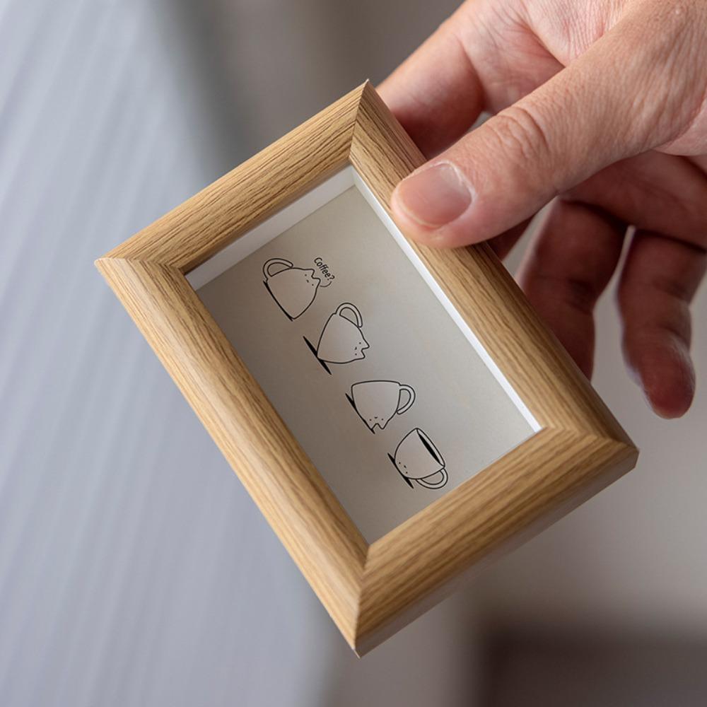 2PCS Mini Antique Picture Frames Rustic Photo Storage Frame Small Frame Desktop Photo Frame Bedroom