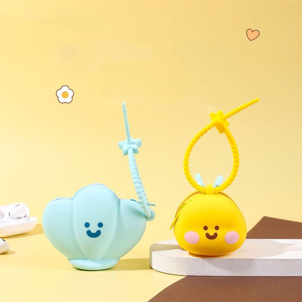 Waterproof Silicone Bee Keychain Cute 3D Mini Storage Bag Durable Cartoon Coin Purse  Boys Girls