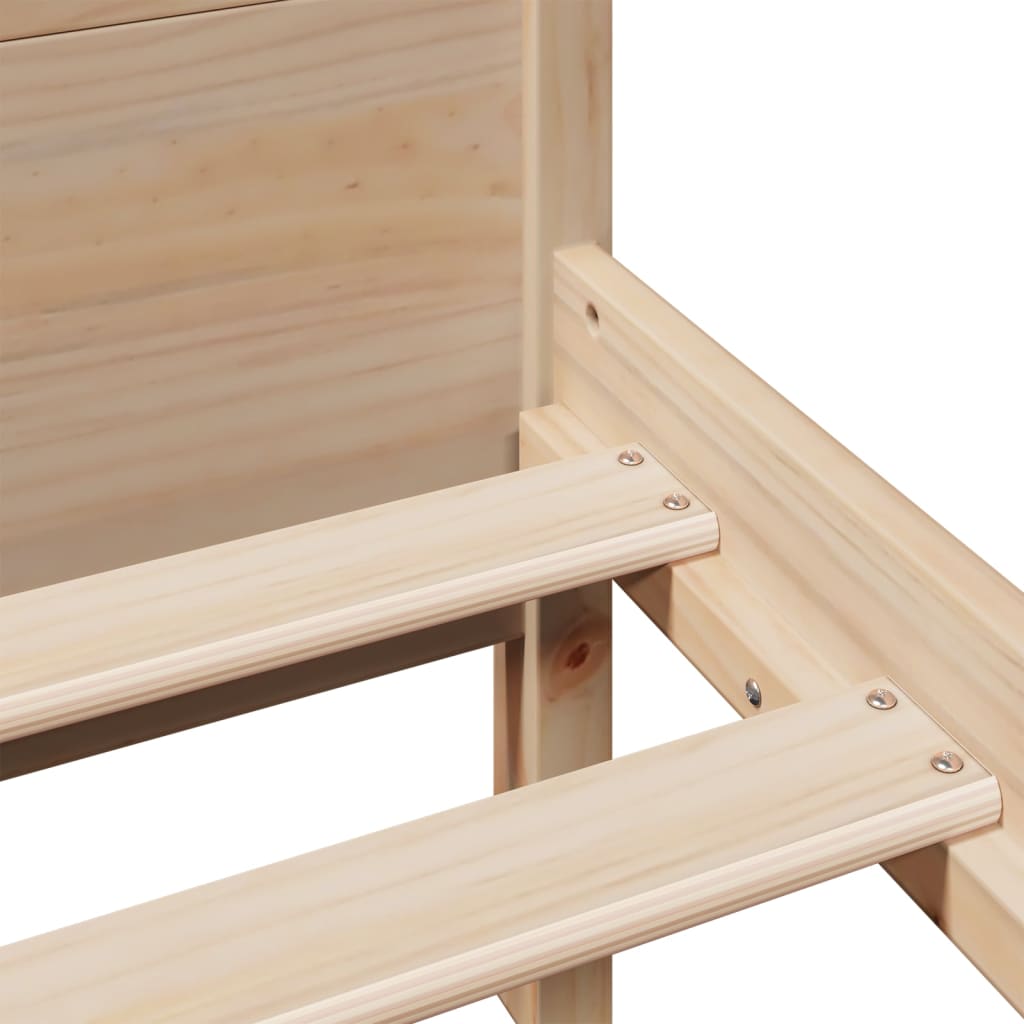 Solid Wood Bed without Mattress 135 x 190 cm Pine Wood