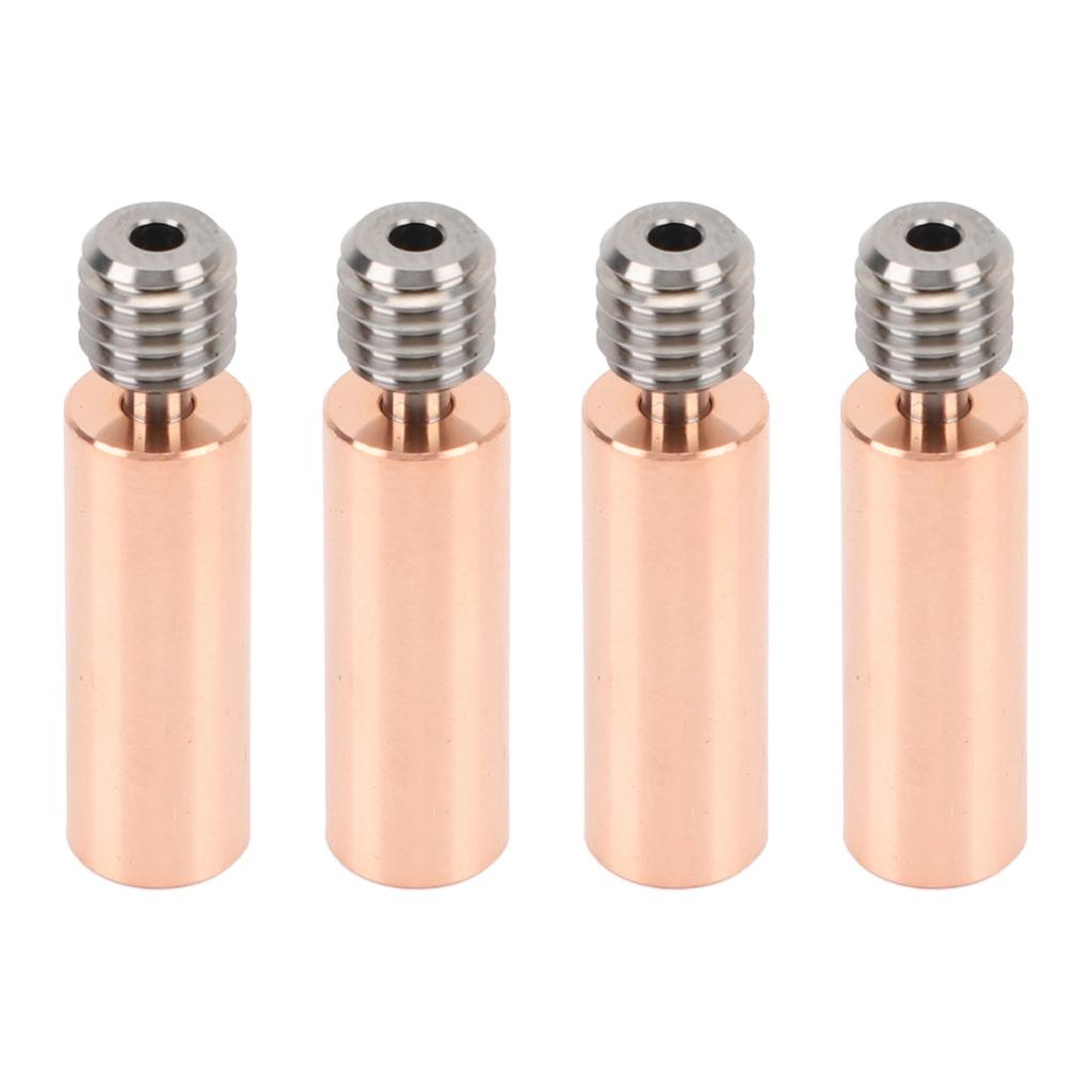 4pcs 3D Printer All Metal Heatbreak Professional Copper Alloy Extruder Throat Tube Replacement for