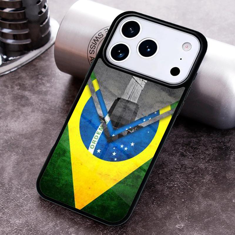 Чехол для телефона с флагом Бразилии для iPhone 17 16 15 14 13 12 11 Pro Max Plus 17Air Мягкий силиконовый чехол