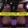Коврики в салон для пикапа, подходят для 2024 Dodge Ram 1500 Crew Cab, автомобильные кожаные коврики для ног, ковры, полный комплект коврового покрытия для автомобиля