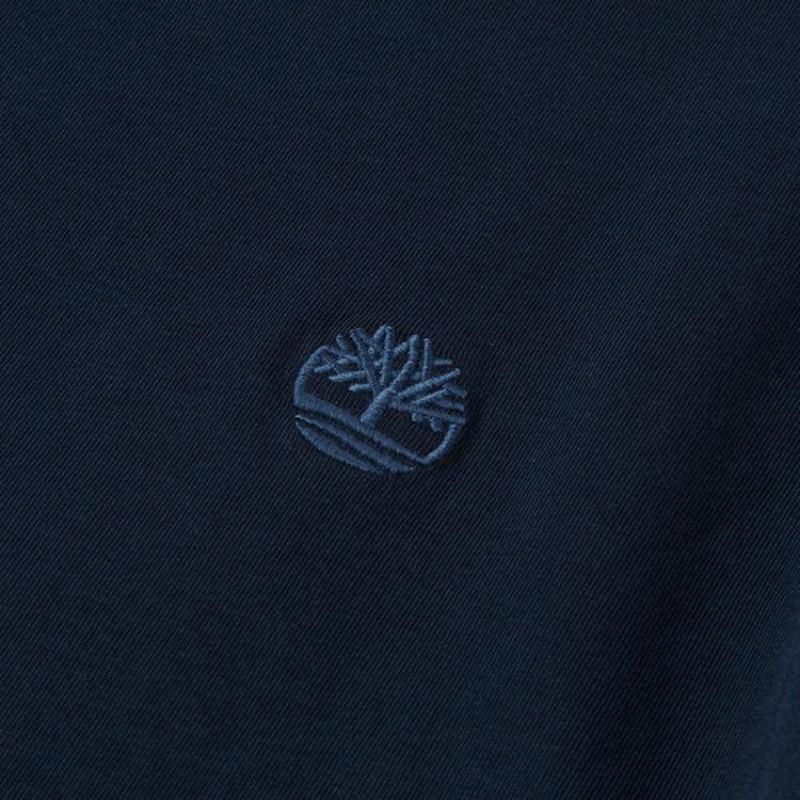 Timberland Футболка с коротким рукавом, дышащая, свободная, темная, мужская, топы, джинсовая A6DKU-Z02