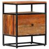 VidaXL Bedside Table 40 X 30 X 50 Cm Reclaimed Wood and Steel