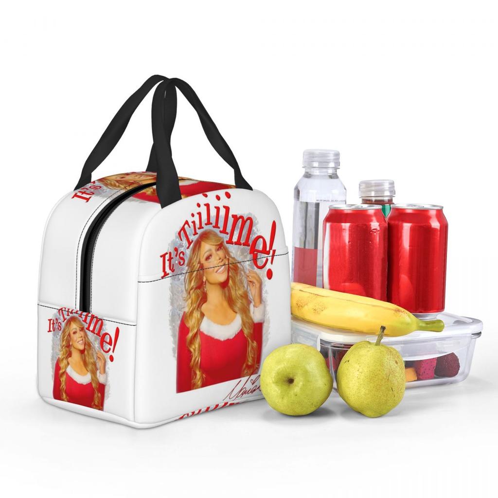 Mariah Carey Official It's Time 30th Anniversary Insulated Lunch Bag for Women Office Cooler Thermal Food Box Tote Lunch Boxes