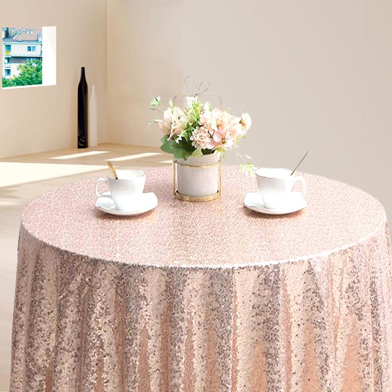 Вышитая скатерть с блестками, столовая, реквизит для фотографий, круглые блестящие украшения