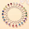 New gemstone niche high-end elegant necklace and earring set with crystal pendant jewelry