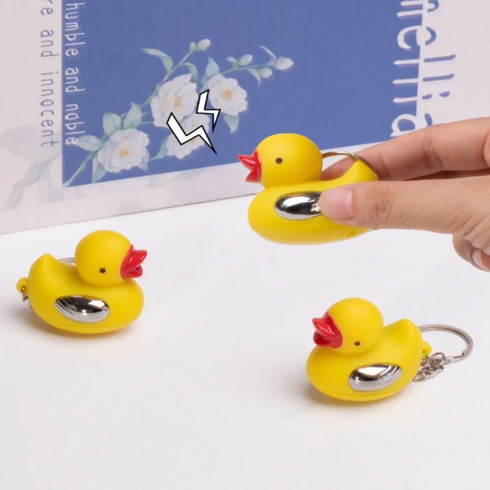 Safe Fun Shocking Ducks Keychain Interactive Toy Joke Gadget Electric Prank Toy Home Decor