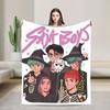 Saja Boys  Kpop Hunter Halloween Warm Soft Blankets  Camping Plush Throw Blanket Comfortable Home Decor Bedspread Sofa Bed Cover