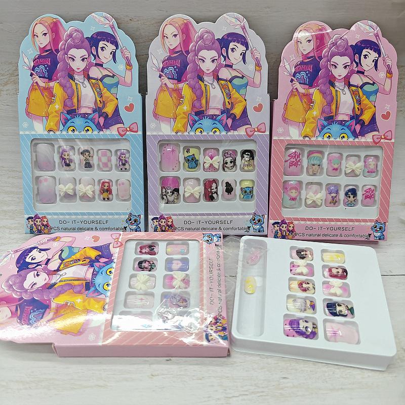 Latest K-Pop Demon Hunter animation merchandise nail press DIY children's polymer material nail kit perfect holiday present for girls