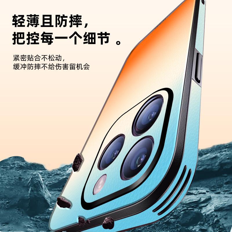 Подходит для Apple 17 чехол для мобильного телефона новый женский iPhone16promax высококачественная однотонная кожа ip14p противоударный 13pro