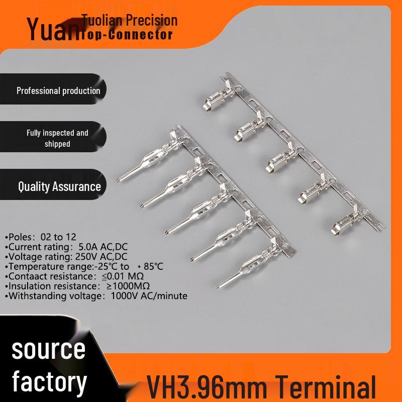 Available VH3.96-T Wiring Connector Terminal, Spring Clip Y Seat, R Blank Housing, Male/Female Header, 2P-12P