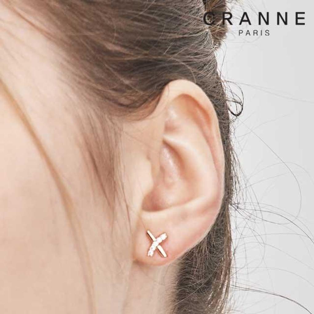 [CRANNE] Серьги X-Line из 14-каратного золота C24EB326