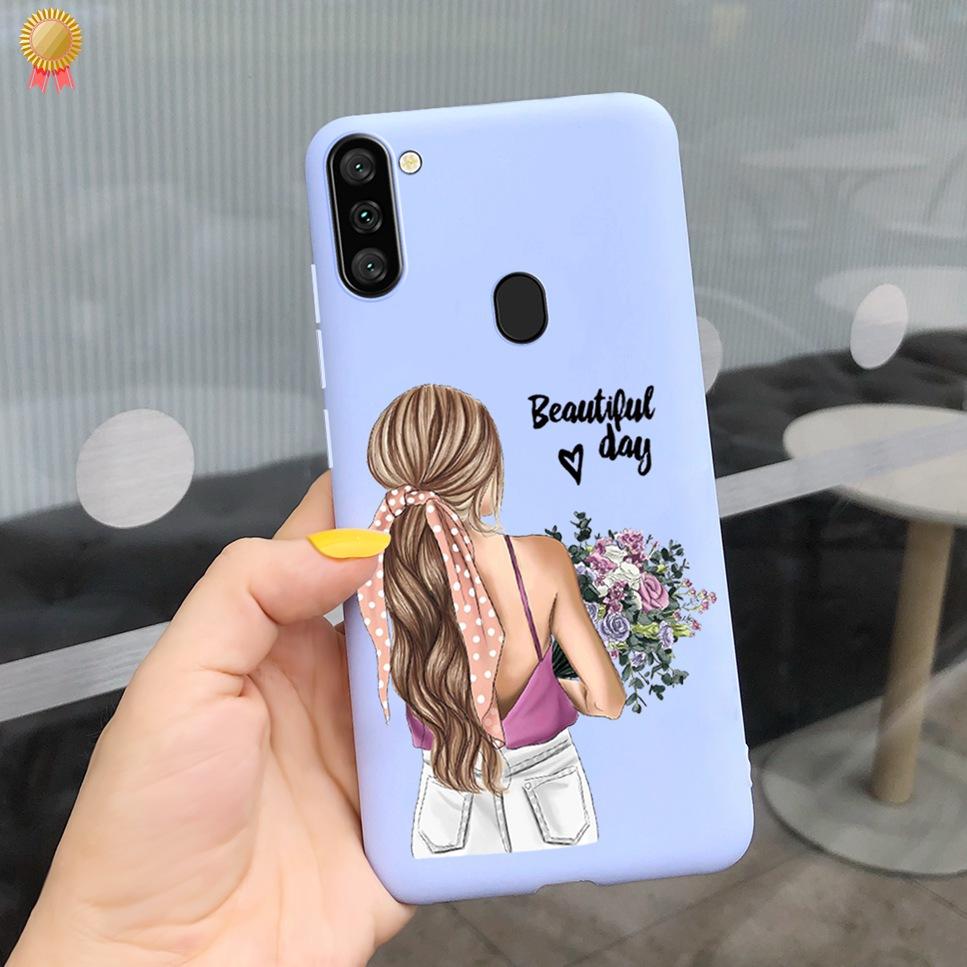 Чехол для Samsung Galaxy A11 Мальчик Девочка Забавный Мультяшный Кот Женщины Силиконовый Задний Чехол Для Samsung Galaxy A 11 SM-A115F 6.4 Funda Чехол