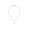 La Petite Story Стальное ожерелье золотистого тона с фуксиновым цирконом LPS10ARR06 для женщин