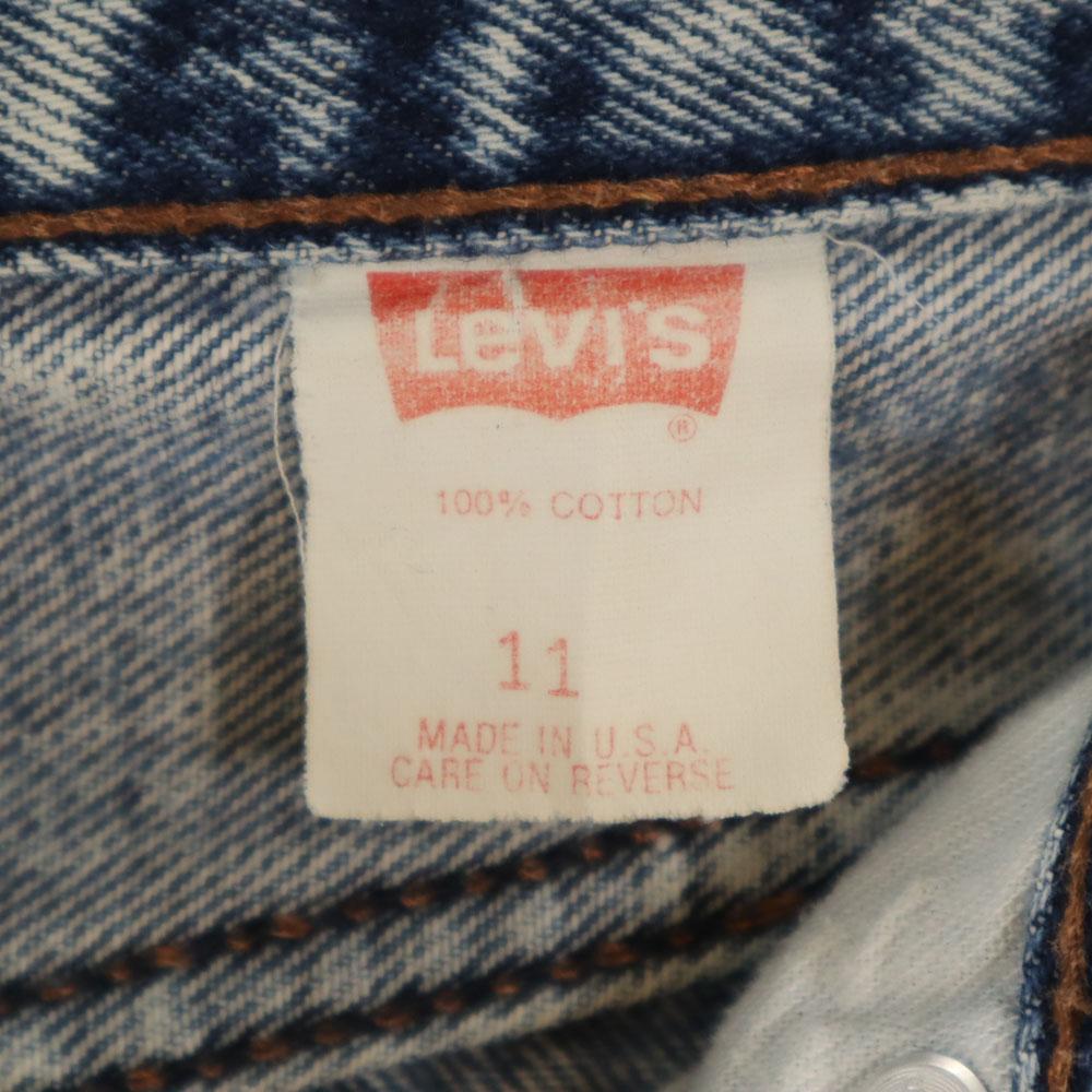 Levi's 80-е Сделано в США Старые химические Зауженные джинсы 11 Голубые джинсы Женские Б/У