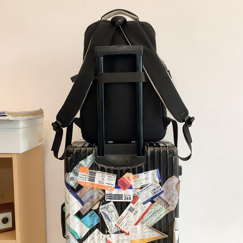 Male Large Capacity Backpack Letter Female Junior Senior High School Student Schoolbag Outdoor Travel Bag