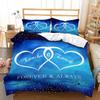 Комплект постельного белья с 3D-печатью «Романтическая любовь», пара, День святого Валентина, пуховый пододеяльник и наволочка, 2/3 шт., комплект постельного белья для кровати размера «king-size» и «queen-size» всех размеров