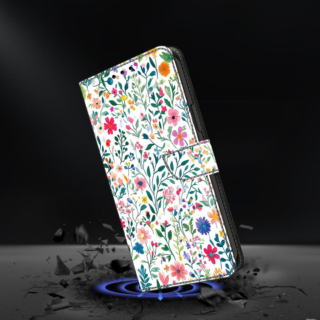 Для Samsung Galaxy S25 Edge Чехол-кошелек с подставкой с печатным рисунком из ПУ кожи откидной чехол для телефона