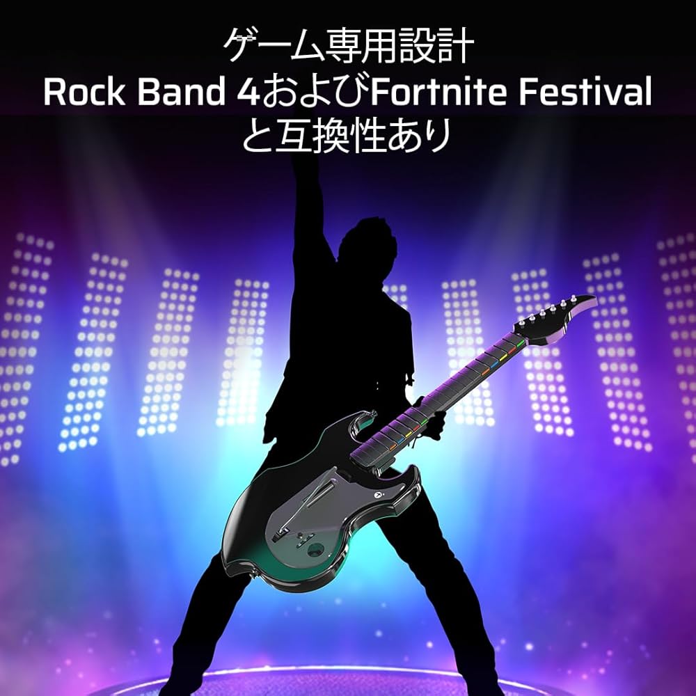 Officially Licensed Xbox Product: PDP RiffMaster Wireless Guitar Controller, Compatible with Fortnite Festival and Rock Band 4, Foldable, Xbox Series