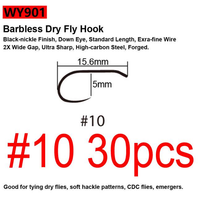 Черные никелевые крючки для завязывания мушек Bimoo, 30 шт./упак., крючки для завязывания мушек Nymph Stonefly Emerger Streamer Caddis, сухие крючки для мушки, крючки для ловли форели