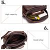 LAOSHIZI Genuine Cow Leather Messenger Bags Men Flap Casual Solid Handbags Shoulder Crossbody Bag Shoulder Bag