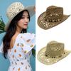 Breathable Straw Hat with Delicate Seashell Design Belt Great for Outdoor Picnics and Music Festival Dressingup Props