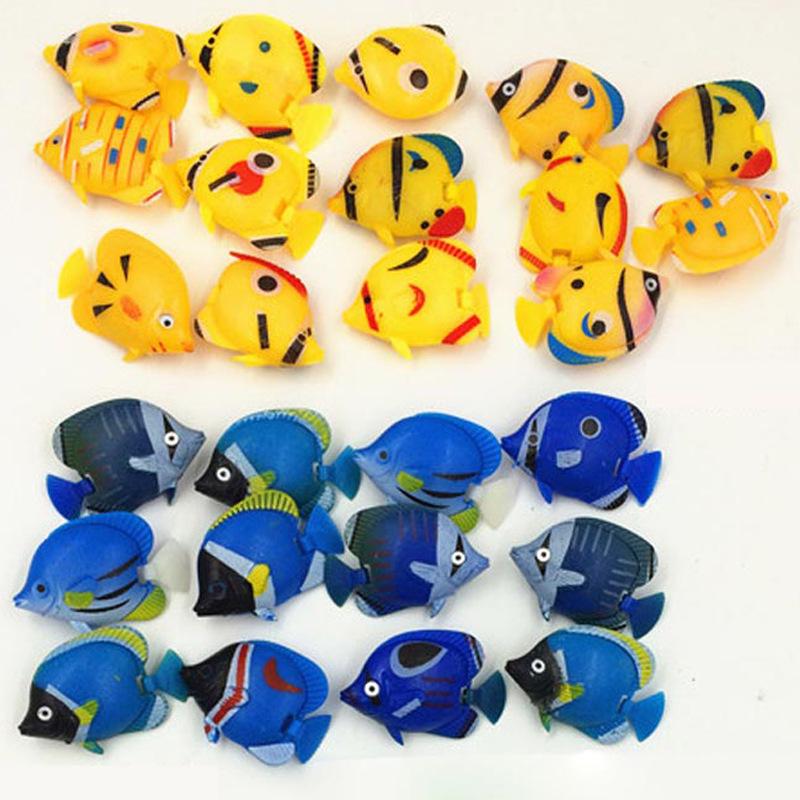 Мягкая резиновая плавающая золотая рыбка: Маленькая тропическая декоративная модель искусственной рыбки