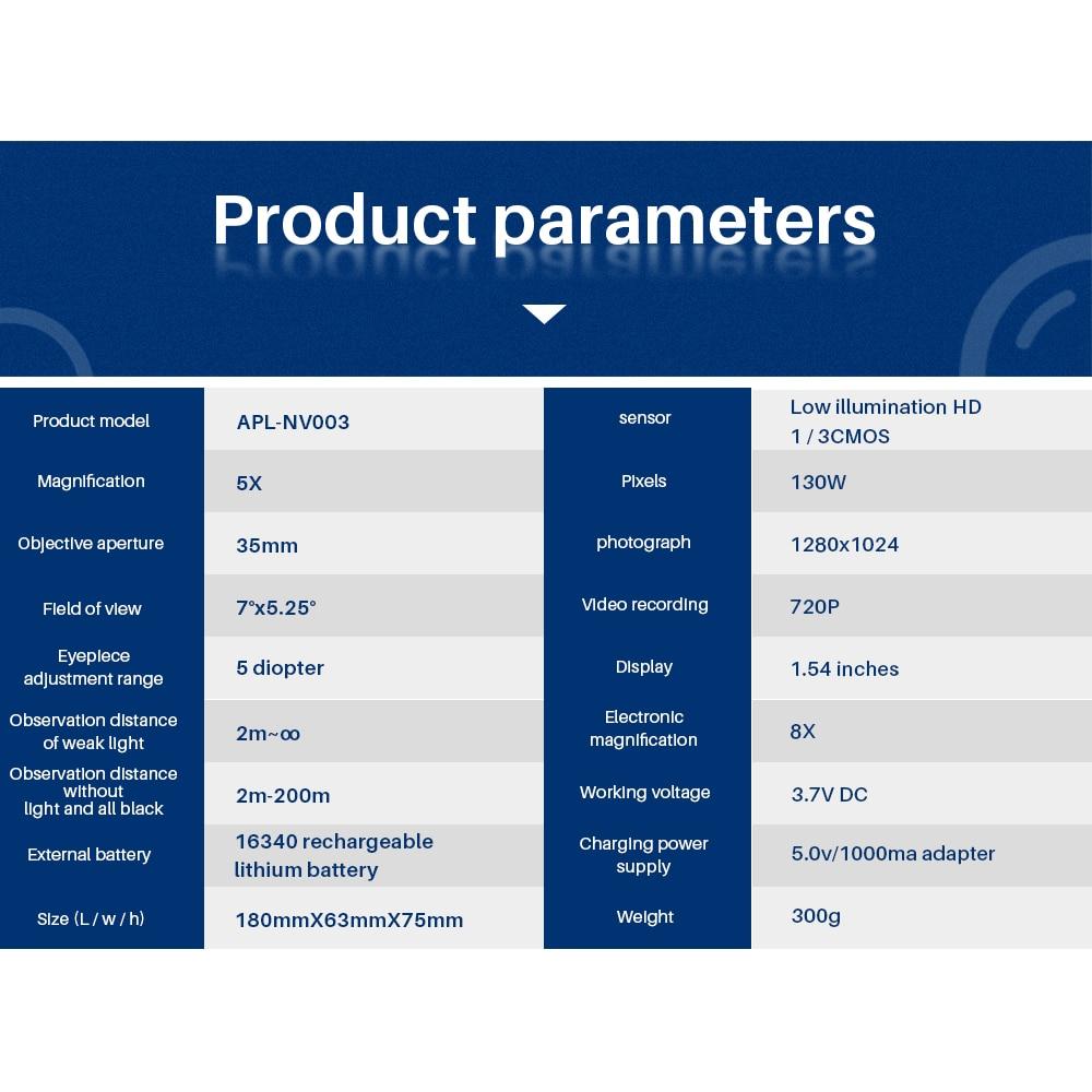 APEXEL 5X40 цифровой монокуляр ночного видения инфракрасный бинокль ночного видения ИК-камера 1080P HD прицелы для кемпинга и пешего туризма
