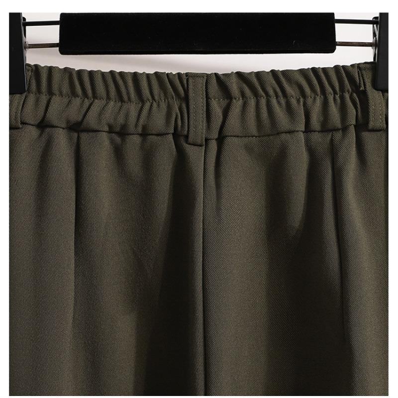 DIMANAF 2025 Большие размеры Осенние длинные брюки женские однотонные шаровары с высокой талией костюмные брюки повседневные свободные брюки новые большие размеры