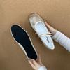 Fashion Female Buckle Strap Ladies Mary Janes Flats Shoes Soft Fashion Flock Round Toe Footwear Shallow Women Ballet Flats Shoes