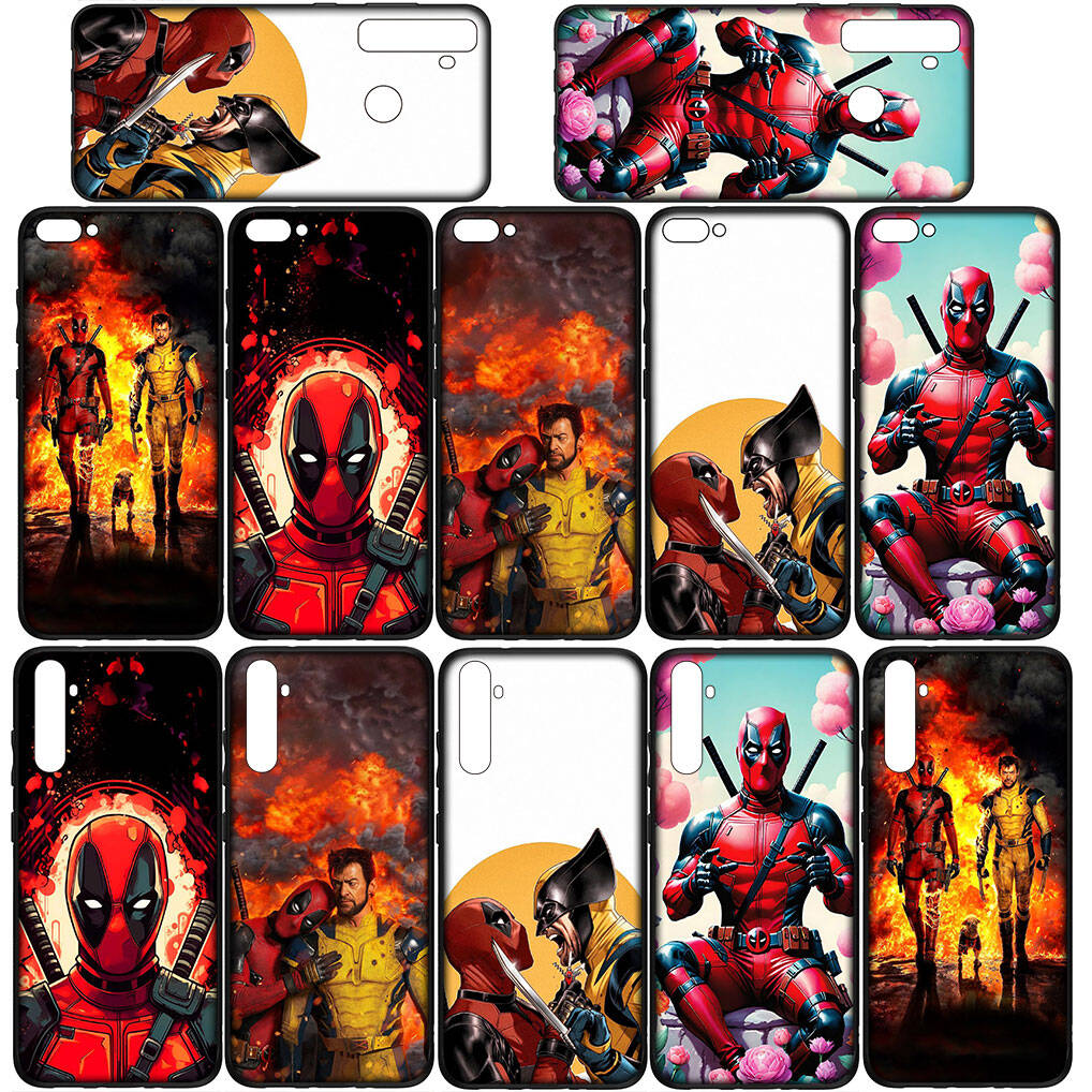 Для iPhone 17 15 Xiaomi Poco F7 F8 X7 X6 C85 C75 C71 M8 Redmi Note 14 13 12 11 Pro Max 14C 13C 15C A3 A4 Чехол для телефона Мультяшный Дэдпул Марвел Росомаха