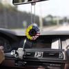 Vintage Acrylic Rose Butterfly Car Rearview Mirror Ornament With American Flag Design