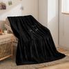1PC Black Cat Pattern Printed Blanket, Suitable for Sofas, Beds, Offices, Travel, Camping Chairs, Warm Plush Blanket