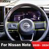 For Nissan Note     2024 Black Car Steering Wheel Panel Cover Trim Decoration Interior Mouldings Accessories