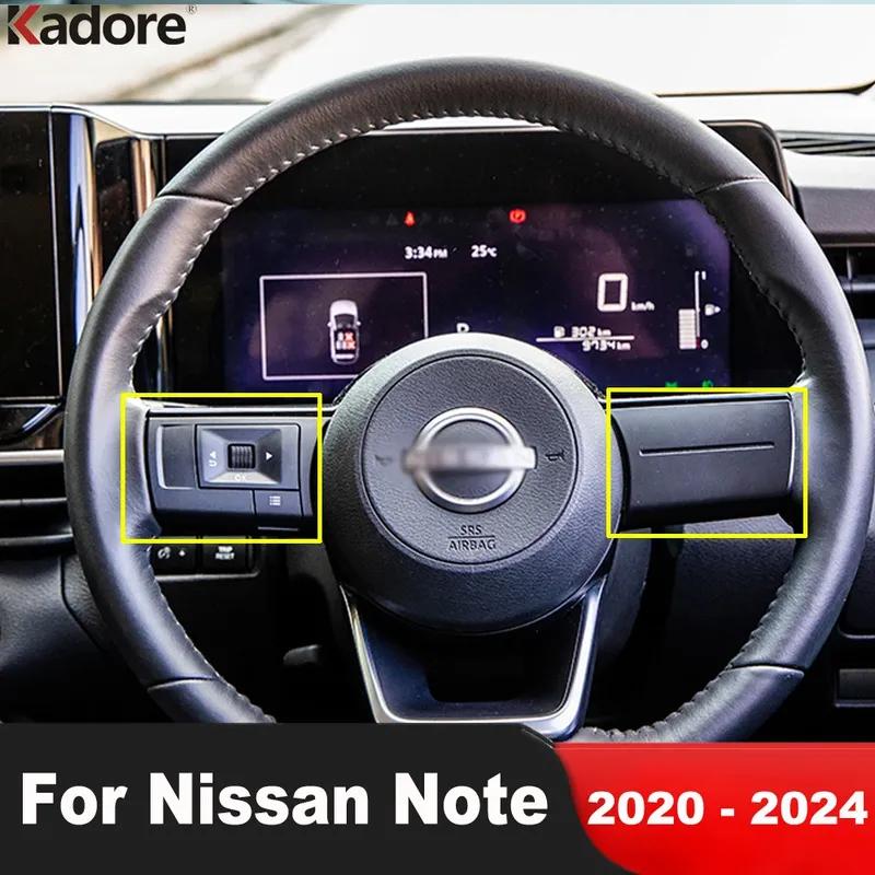 For Nissan Note 2024 Black Car Steering Wheel Panel Cover Trim Decoration Interior Mouldings Accessories