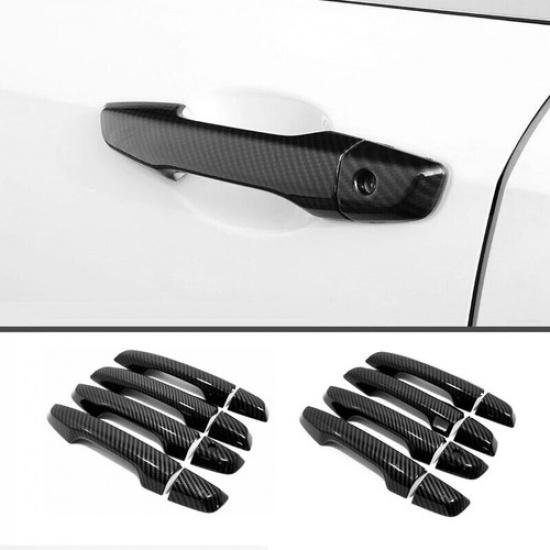 8Pcs Carbon Fiber Car Door Handle Case Cover Trim For Honda CR-V CRV 2017-