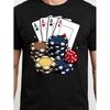 2026 NEW Men'S Retro Poker T-Shirt | Vintage Las Vegas Design with Playing Cards And Dice Graphic, Casual Crew Neck, Slight Stretch Fabric, Regular