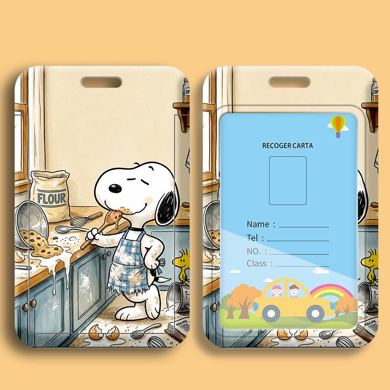 Мультяшный ремешок Snoopy для студенческого билета и держатель для карты для автобуса/метро