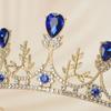Французский ретро дворец король и королева волосы корона аксессуары для волос корона невесты ювелирные изделия свадьба свадебные украшения головной убор