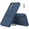 For Samsung Galaxy A17 5G Silicone Case with Strap Ring Kickstand Phone Cover
