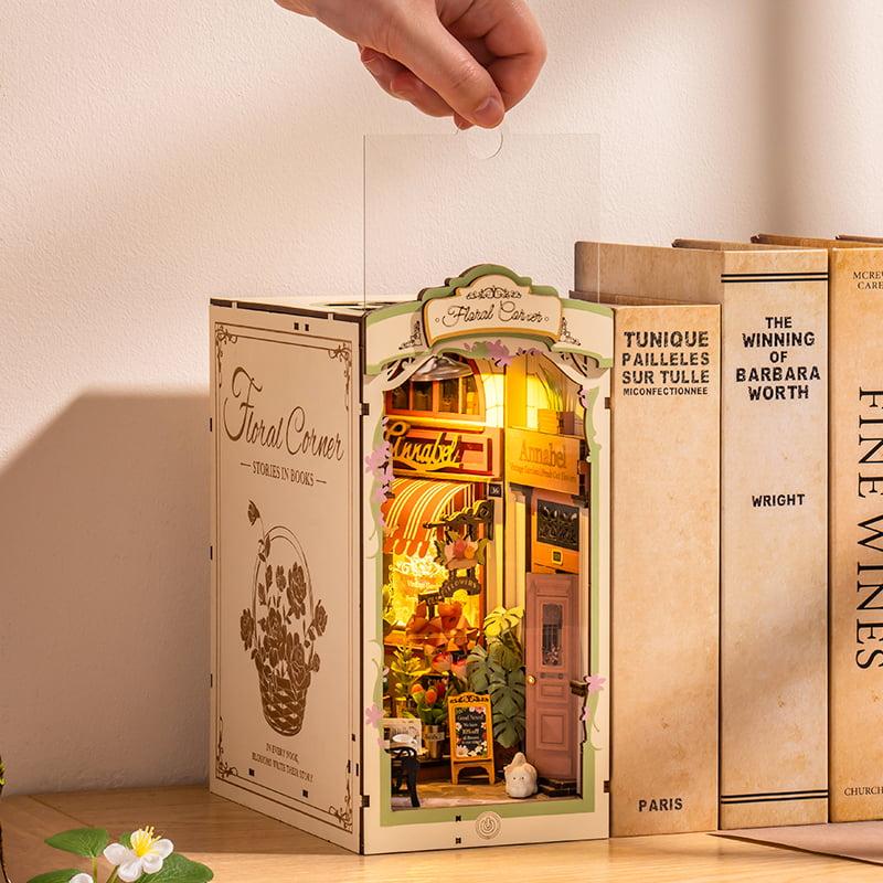ROBOTIME Rolife 3D-пазл Цветочный уголок Набор для сборки книжной полки DIY TGB09