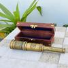 45.72 Cm Brass Telescope, Working Engraved Telescope with Wood Box Pirates Spyglass, Fathers Day Gift, Gift For Husband, Son Gift, Steampunk Gift