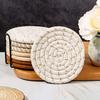 8Pcs Trivets Set for Hot Dishes Cotton Woven Pot Holders Heat Resistant Hot Pads Non-Slip Kitchen Table Protector for Counter