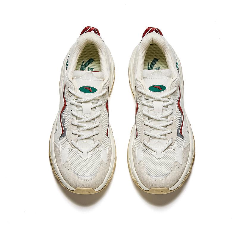 Anta Starlight 2 Slip Resistant Abrasion Resistant Cushioning Low top Casual Shoes Men's White Red Green 912438837-7