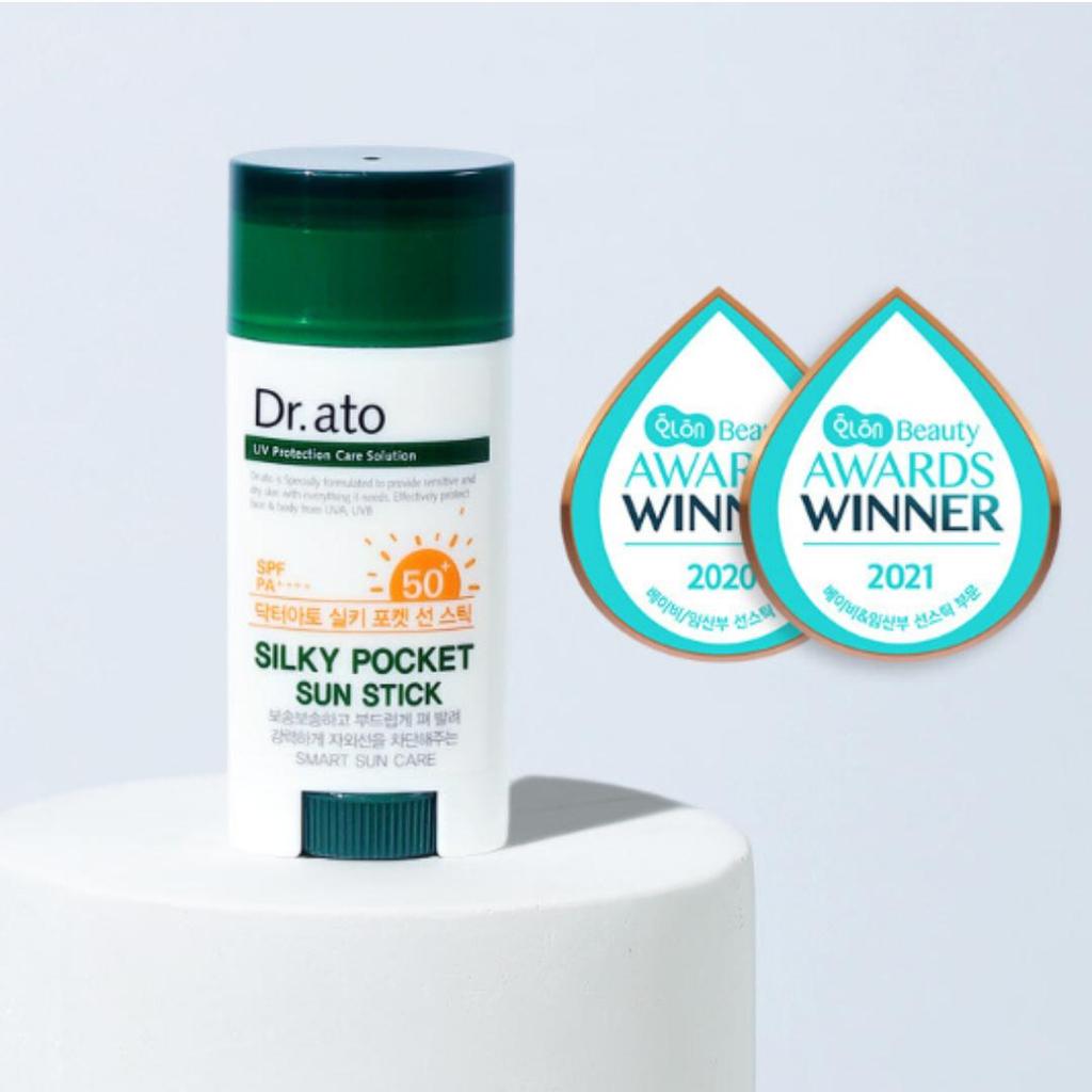 Dr.ato Шелковистый карманный сан-стик 17 г SPF 50+ / Защита от УФ-лучей / Солнцезащита