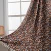 Semi-Sheer Floral Jacquard Curtain With Tassel Trim Living Room Bedroom Balcony Apartment Window